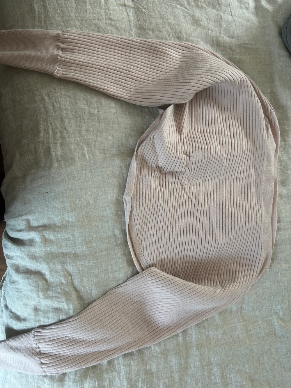 Light Blush Ribbed Vitality Shrug